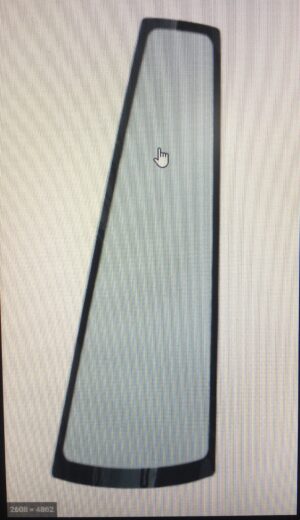 GLASS RIGHT HAND REAR CURVED - 3CX P.8 (PART NO. 827/20341)